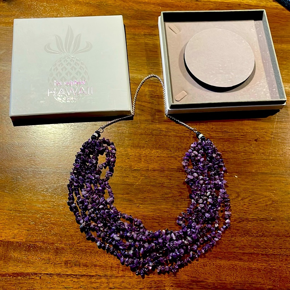 Lia Sophia Amethyst Lei Necklace 2014 Genuine multi strand
